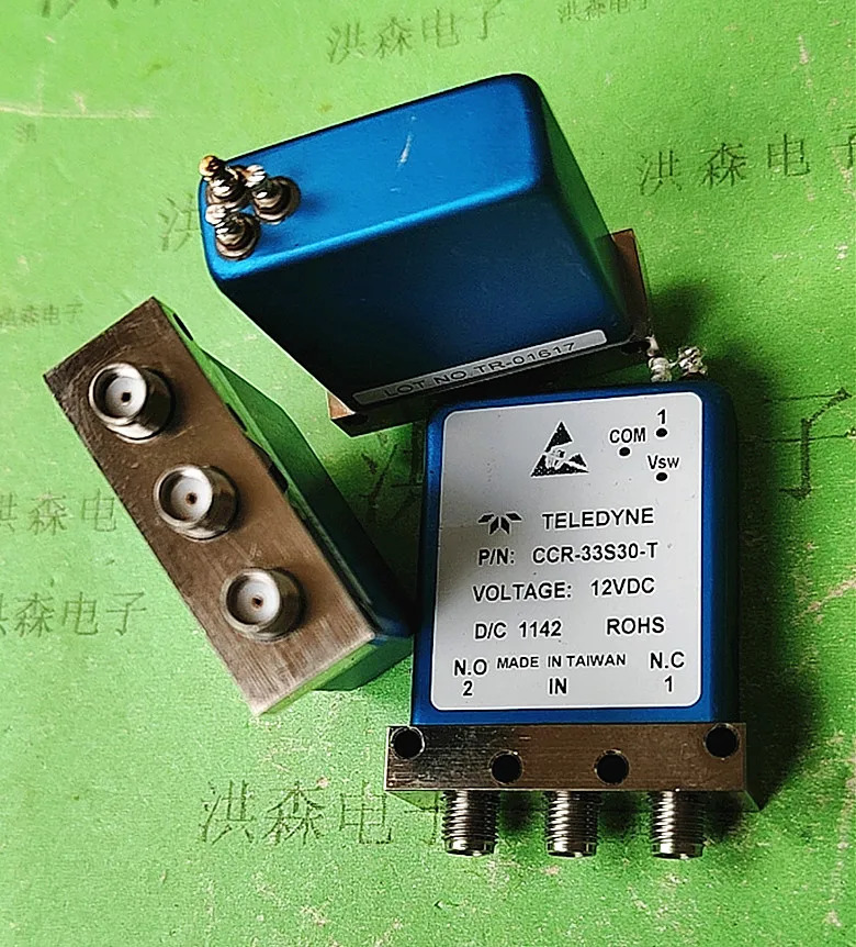 SPDT 래칭 SMA RF 마이크로파 동축 스위치 CCR-33S30-T 12V 18GHz