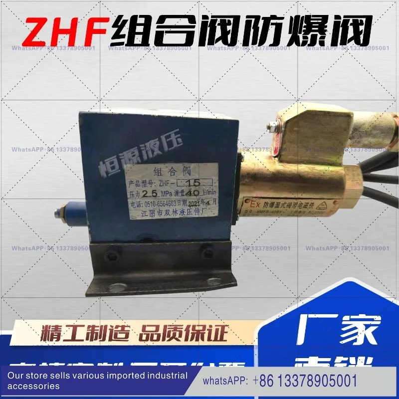 Jiangyin Shuanglin 유압 부품 공장 콤비네이션 밸브 방폭 ZHF 시리즈 ZHF-10/15/25/63 솔레노이드