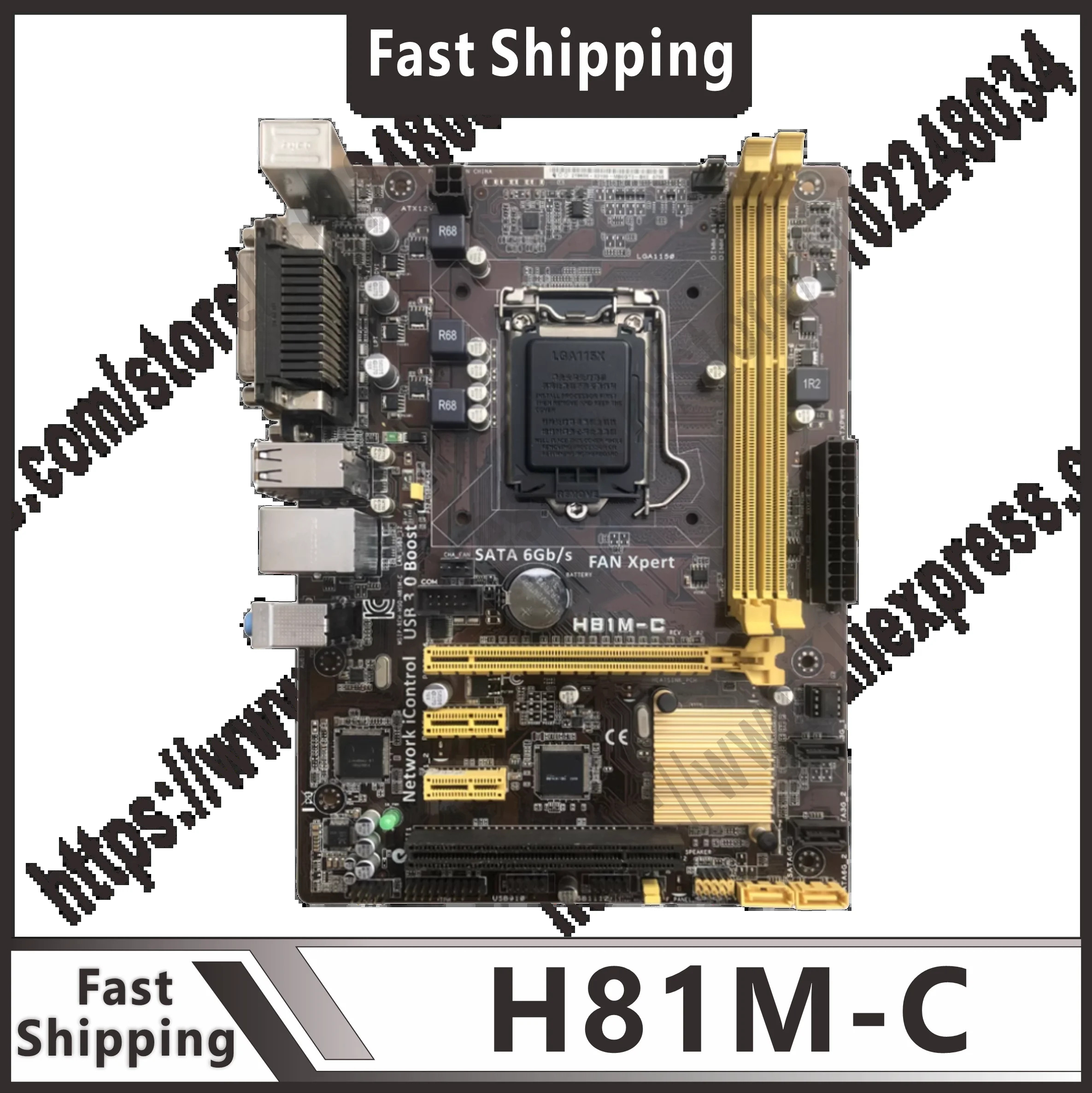 H81M-C 마더보드 H81 칩셋 LGA 1150 슬롯 22nm CPU Core i7 i5 i3 셀러론 펜티엄 마이크 호환