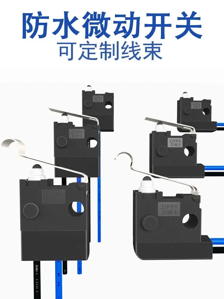 10개 대만 방수 마이크로 스위치와이어 IP67 도어 감지 제DW3-P1S-A02A1