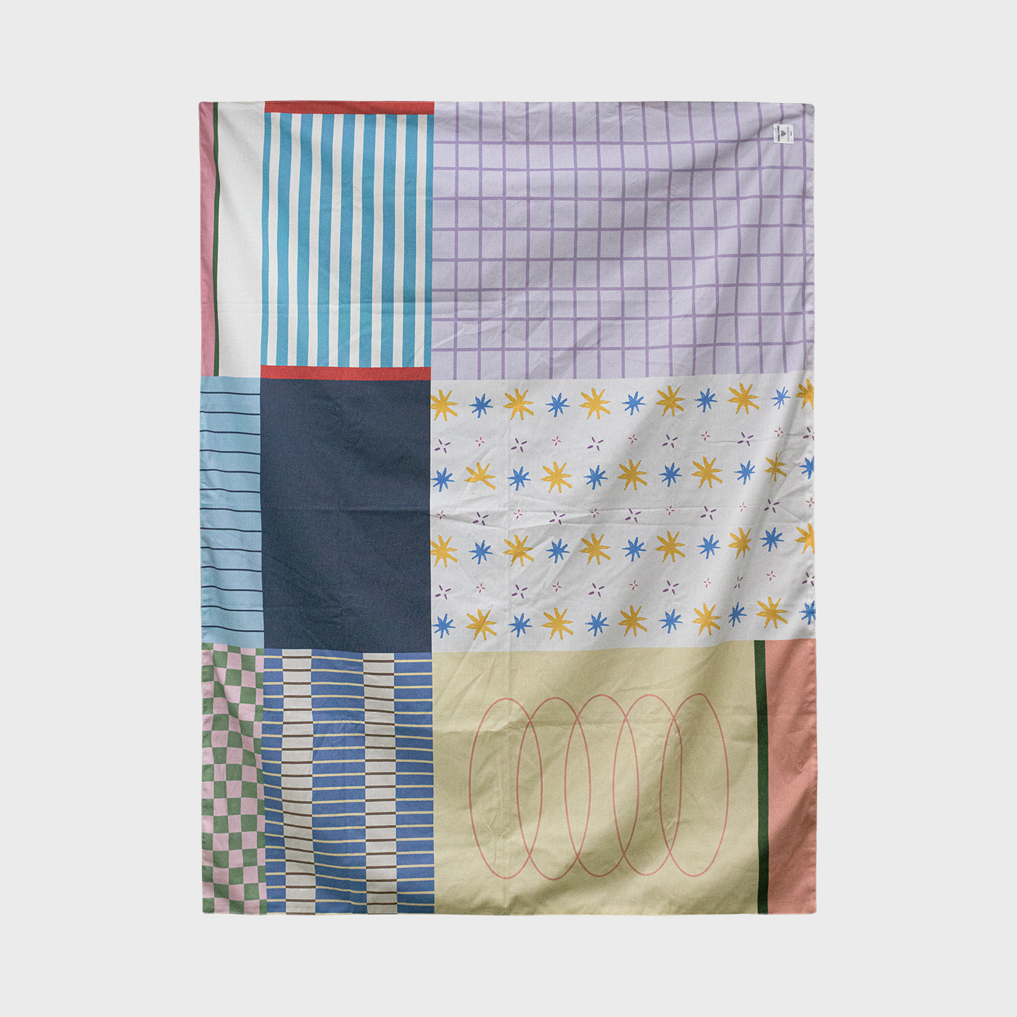위캔드패치워크 피크닉매트 단면방수 휴대용 감성 돗자리 나들이 소풍 140x180cm, 1개 - 상세 이미지 2