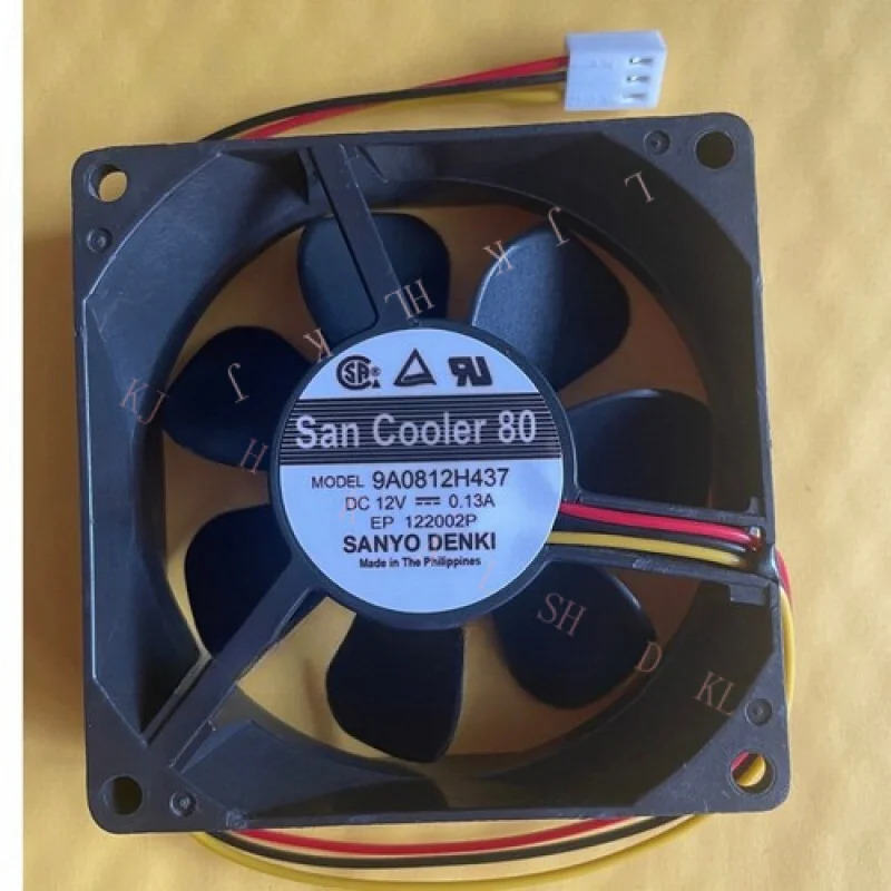N FOR San Cooler 80 9A0812H437 12V 0.13A 8cm 8025 3선냉각팬