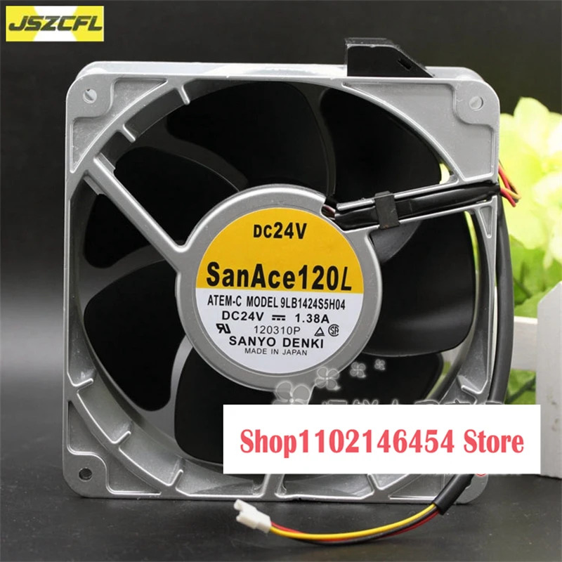 산요 덴키 9LB1424S5H04 DC 24V 1.38A 140x140x51mm 냉각팬1개