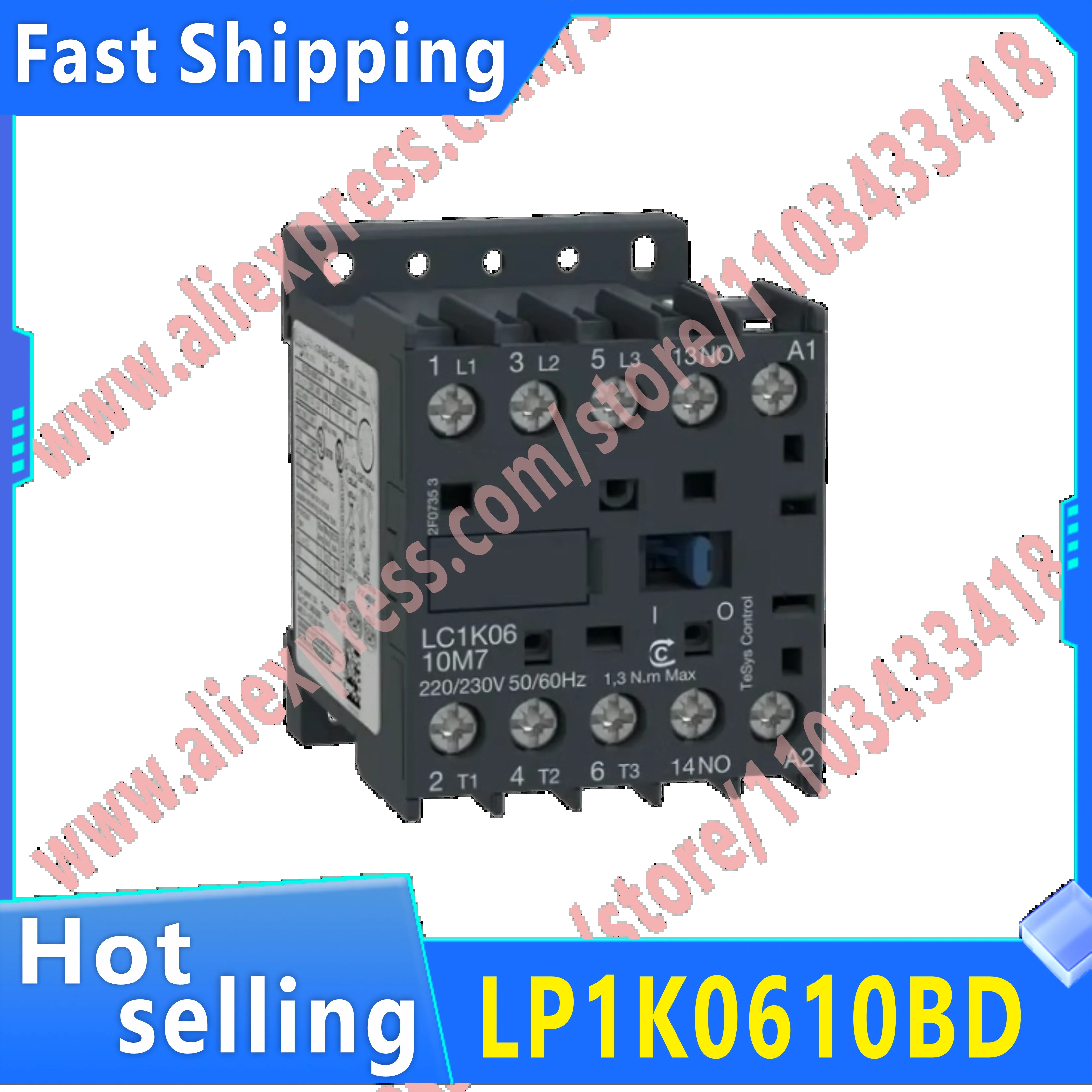 원본 LP1K0610BD 3P 440V 6A 1NO 접촉기