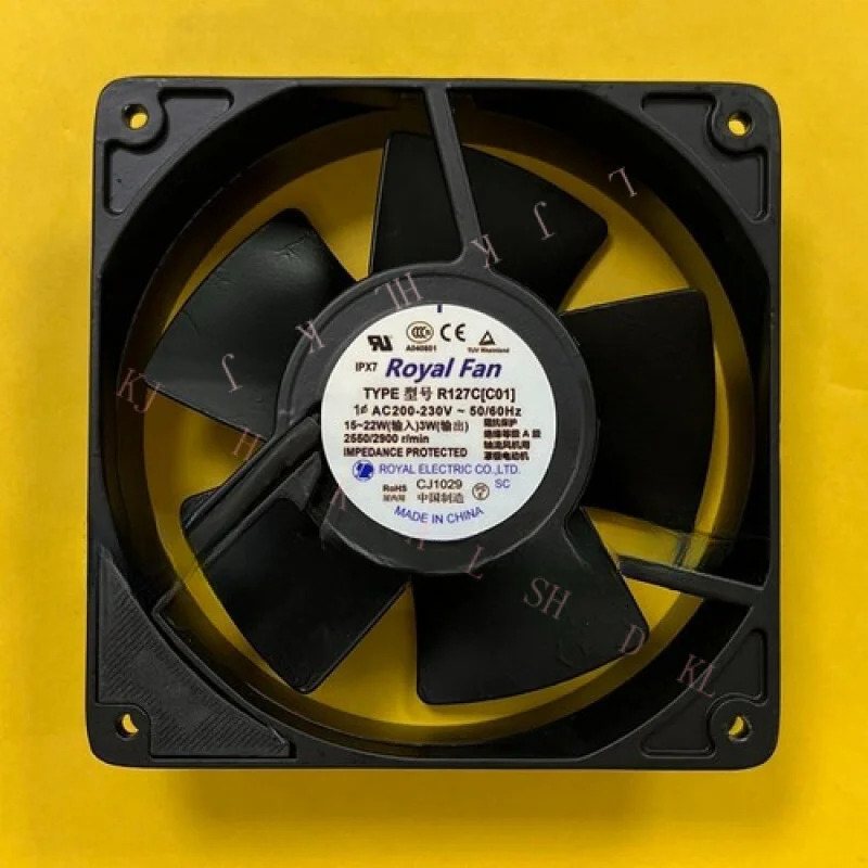 N FOR 팬 타입 R127CC01 AC200-230V 15-22W 12CM 고온 냉각팬