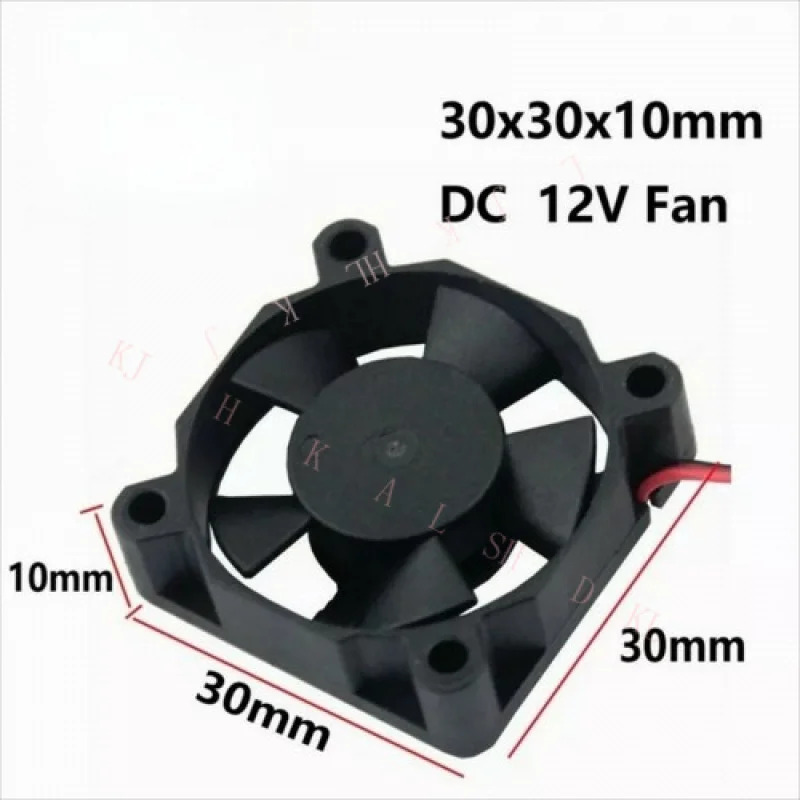 N for 12V GDT3010S12B 미니 브러시리스 컴퓨터 냉각 쿨링팬 30x30x10mm 2핀
