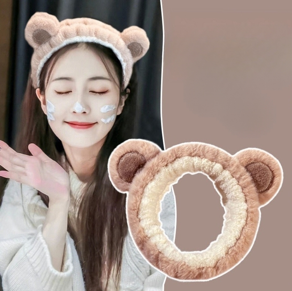 J2K 큐티 캐릭터 세안 헤어밴드 머리띠 세안용품 욕실 - 상품 이미지
