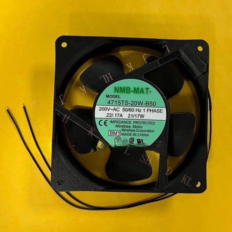 N FOR NMB 4715TS-20W-B50 12038 AC200V 0.22A/0.17A 21/17W 12CM 인버터 냉각팬