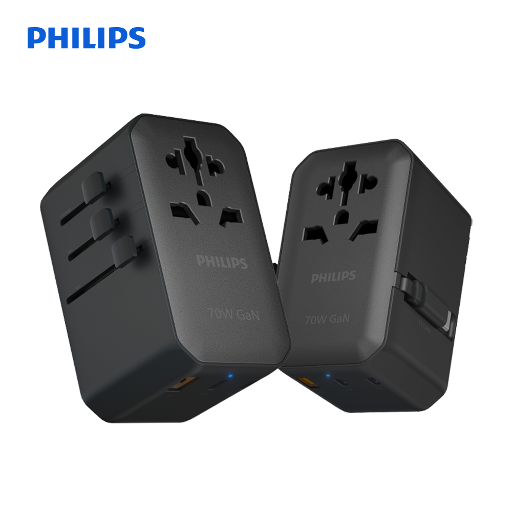 필립스 고용량 여행용 멀티 어댑터 70W USB-C 고속 충전 해외 여행 멀티탭 - 상세 이미지 2