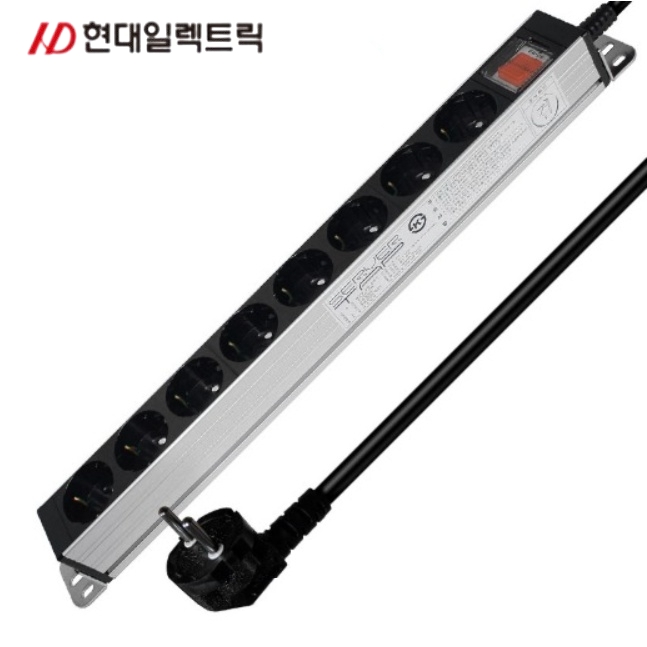 국산 전기콘센트 8구 5M 알루미늄 고용량멀티탭 서버랙 2800W - 상품 이미지