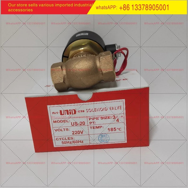 오리지널 삼각대 기계 3/4인치 UNID US-20 대유량 고온솔레노이드 밸브