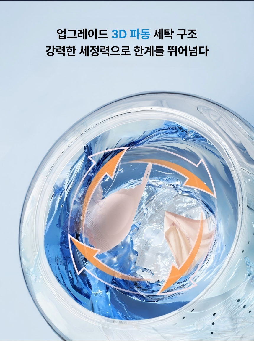 무선 미니 속옷 전용 살균 초간편 휴대용 미니 소형 세탁기 자동 타이머 화이트+블루세트 - 상세 이미지 3