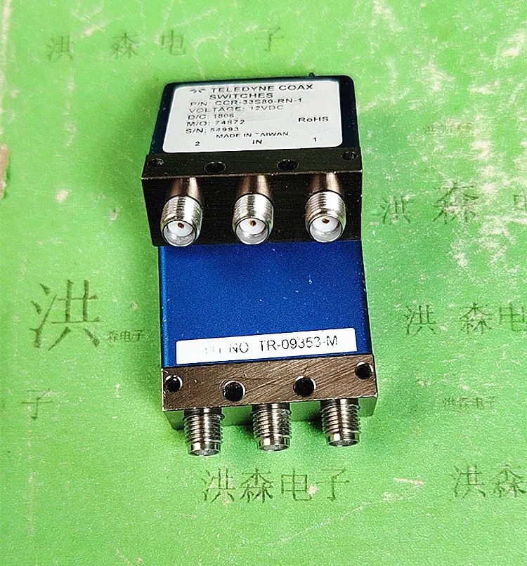 TELEDYNE CCR-33S80-RN-1 SPDT SMA RF 마이크로파 동축 스위치 12V 18GHz