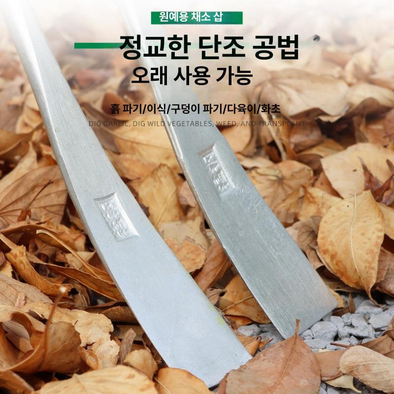 밭고랑 쟁기 골파기 텃밭용 조절식 튼튼한 금속 손쟁기 소형 밭갈이 농기구 이랑만들기 원예용 갈퀴 - 상세 이미지 2
