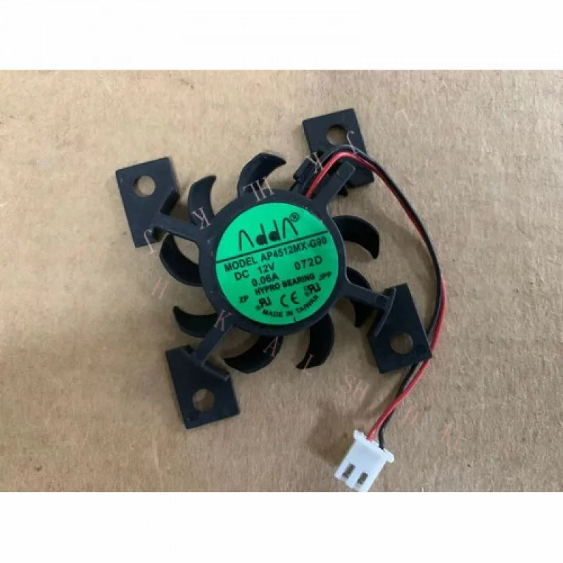 ADDA DC 12V 40mm 초박형 그래픽 카드 팬 0.06A 2핀 AP4512MX-G90N