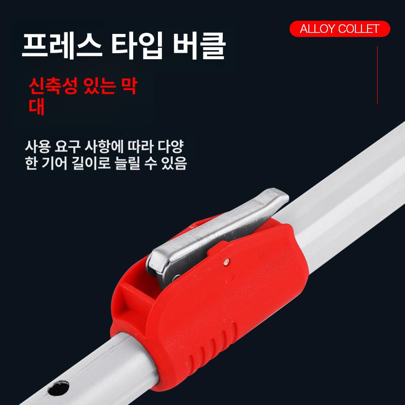 장대 집게 다용도 경량 알루미늄 합금 길이조절 신축식 미끄럼 방지 강력한 집게 발톱 과일 단일 구간 1.05m 장갑 뱀 가방 - 상세 이미지 3