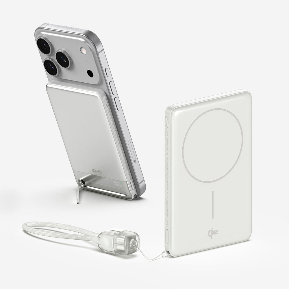 Qi2 15W 맥세이프 초슬림 고속 보조배터리 5000mAh QB510 화이트 가격 비교 아트뮤 Qi2 15W 맥세이프 초슬림 고속 보조배터리 5000mAh QB510 화이트