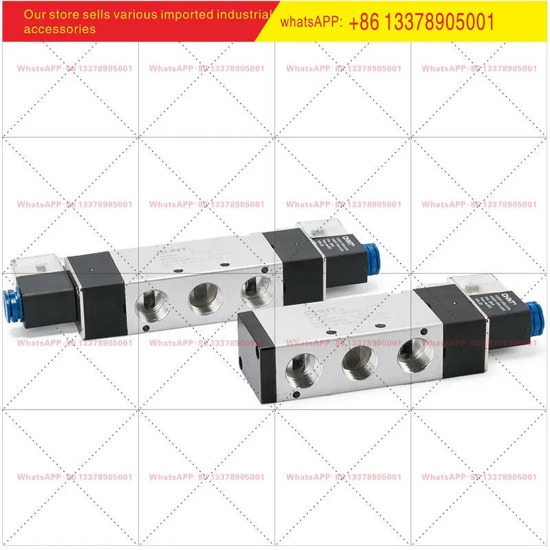 친트 솔레노이드 밸브 제어 에어 220v 2위치 5방향 4V410-15 24v 전밸브 12v 4v420-15
