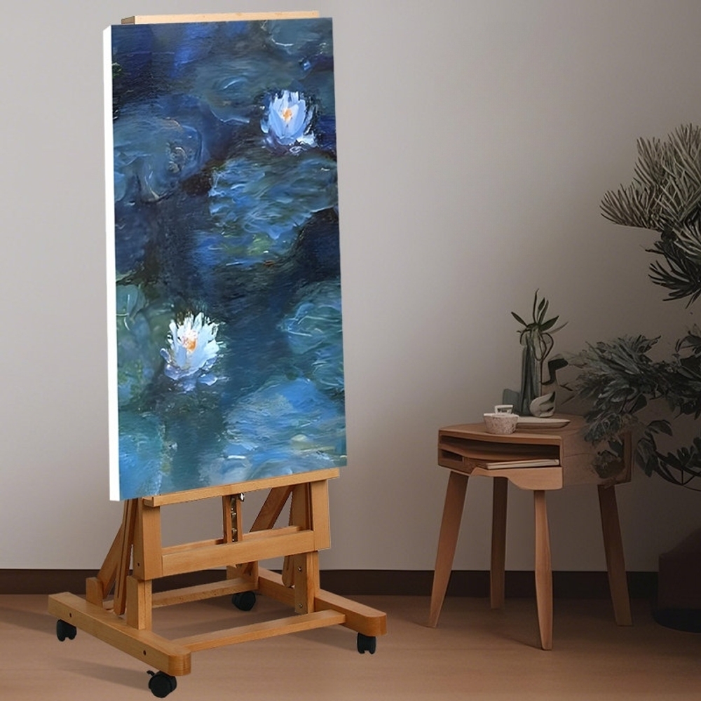 그림 이젤 대형 거치대 원목 화판 캔버스 지지대 미술 도구 전시용 나무 스탠드 - 상품 이미지