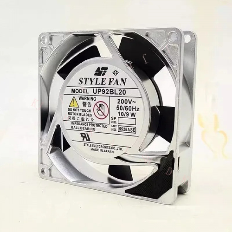 N FOR STYLE FAN UP92BL20 200V 10/9W 9225 금속 프레임 냉각팬