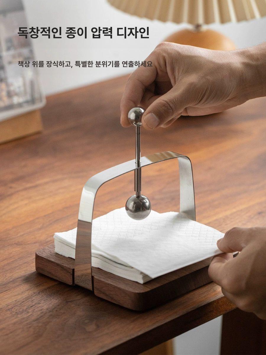 스테인레스 바 냅킨 홀더 호텔 냅킨꽂이 티슈 호두 꽂이 디스펜서 고급 타월 금박 - 상세 이미지 5