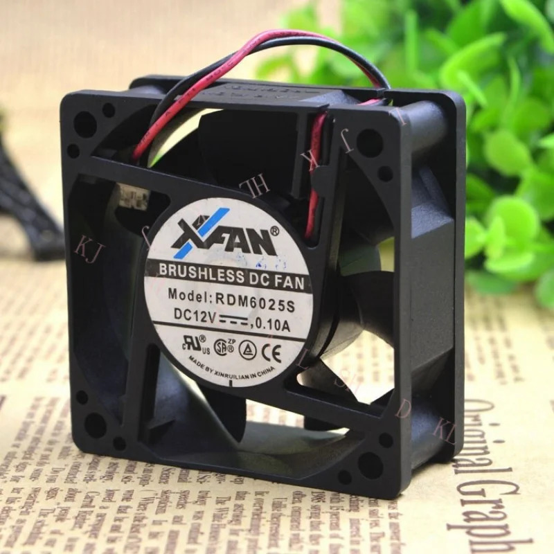 XFAN RDM6025S 12V 0.10A 6CM 6025 2선식 냉각팬NN ff