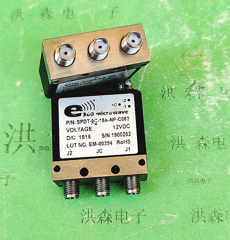 e360 SPDT-0C-18A-NP-C062 12V 18GHz SPDT RF SMA 마이크로파 동축 스위치