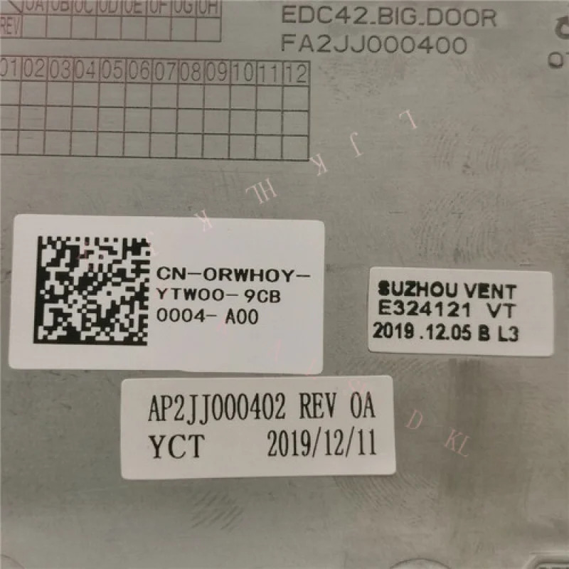 델 래티튜드 5401 E5401 노트북 하단 커버 케이스 D 쉘 0RWH0Y RWH0Y