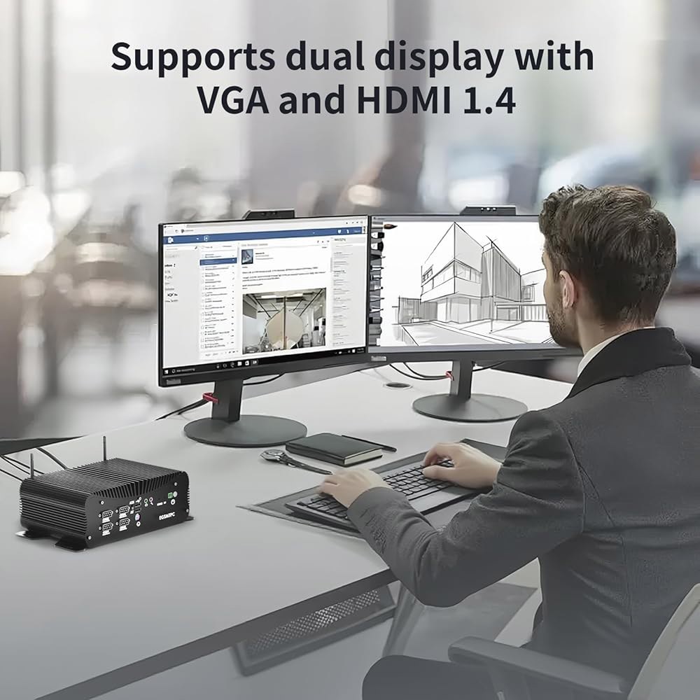 팬리스 미니 PC, 인텔 코어 1TB i5-10310U DB9 2 LAN, Win SSD, 알루미늄 DDR4, 4.4GHz), 풀 포트 합금, 6개, COM pro (최대 11 - 상세 이미지 2