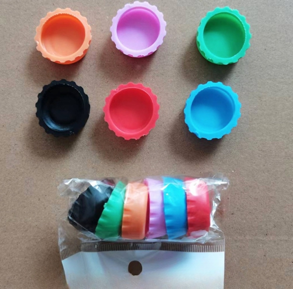 J2K 컬러 실리콘 병마개 음료 주류 보관 밀봉 (6PCS) - 상세 이미지 3