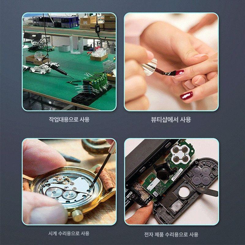 대형 스탠드 돋보기 검사용 확대경 조명 자바라 블랙 블랙 안정형 - 상세 이미지 5