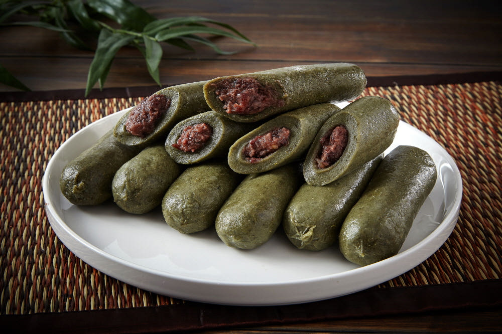 곰취 가래떡 80g 12개 인제 동일농장 팥앙금 - 상품 이미지
