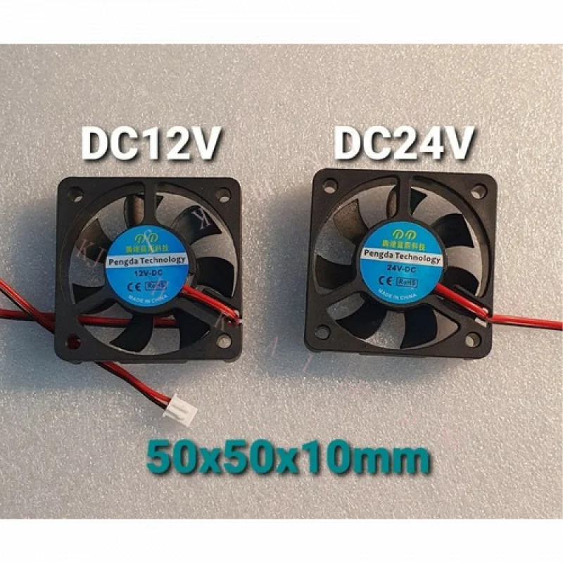 N for 5010 5cm 12V 24V 2핀 50x50x10mm 브러시리스 프린터 PC 쿨링 팬 50mm