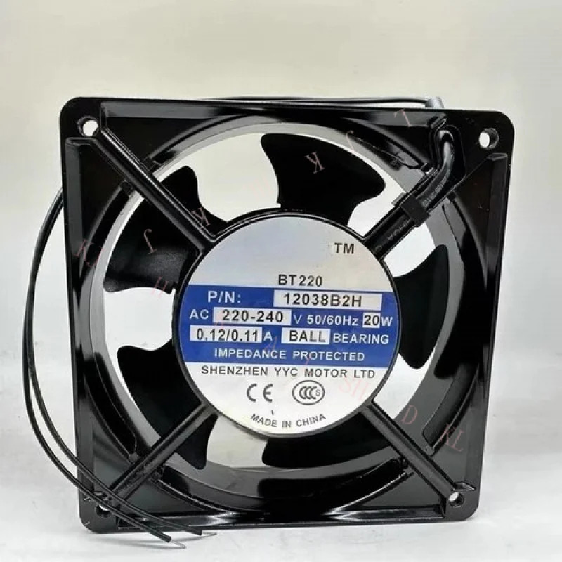 N 120x120x38MM BT220 12038B2H AC220-240V 20W 0.12/0.11A 쿨링 팬 맥스에어