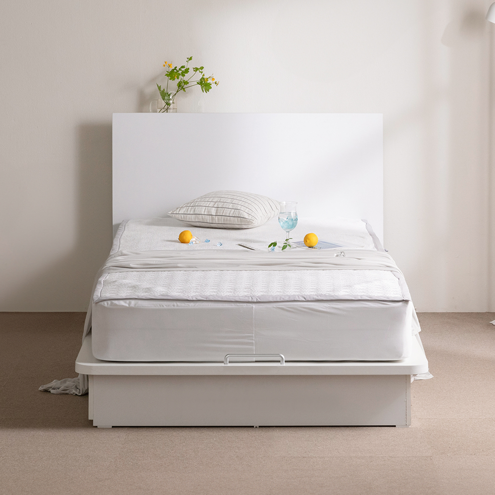 라자가구 레아 LED 평상형 수납 서랍 호텔 신혼 부부 침대 프레임 라지킹 LK USB포트