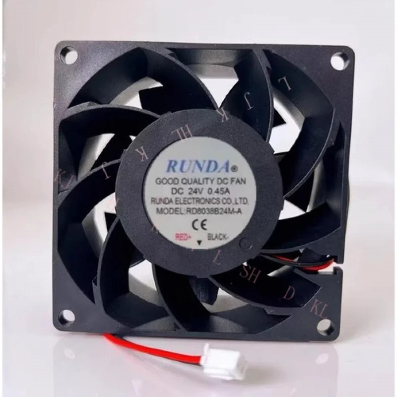 N FOR RUNDA RD8038B24M-A 8038 DC24V 0.45A 8CM 2선 인버터 냉각팬