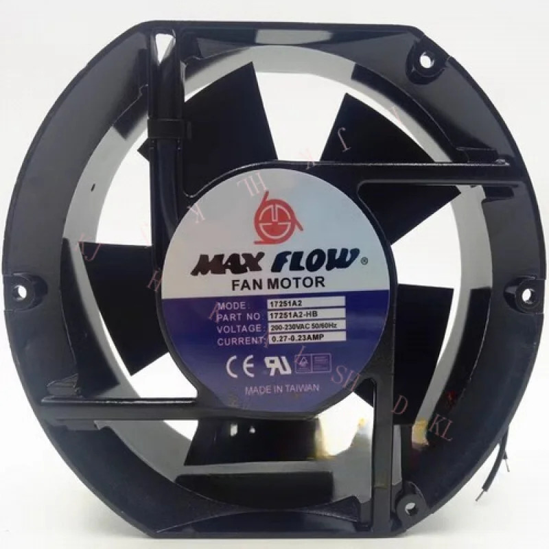 N for MAX FLOW 17251A2-HB AC220V-230V 0.27A-0.23A 17251 메탈 듀얼 볼 쿨링 팬