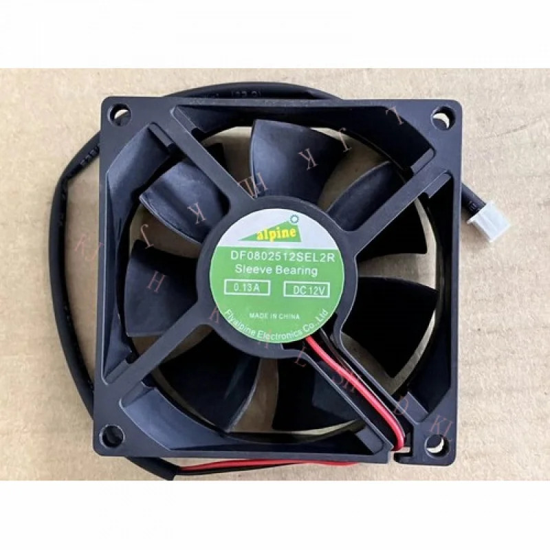 N for DF0802512SEL2R 슬리브 베어링 8CM 8025 0.13A DC 12V 2선식 냉각팬
