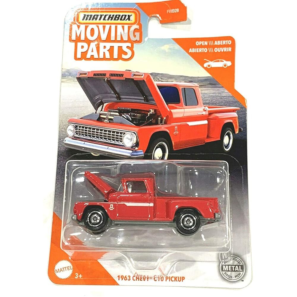 Matchbox 1963 쉐보레 C10 픽업, (레드) 이사 2020 부품 - 상품 이미지