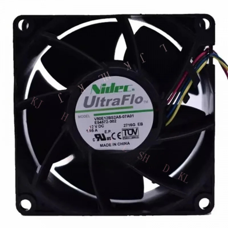 Nidec V80E12BS2A5-07A01 8038 DC12V 1.95A 4선 서버 냉각팬N