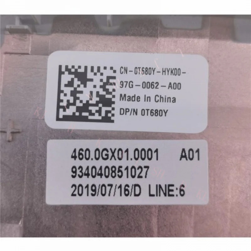 델 인스피론 13 5390 5391 베이스 커버 하단 케이스 D 쉘 T680Y 0T680Y용