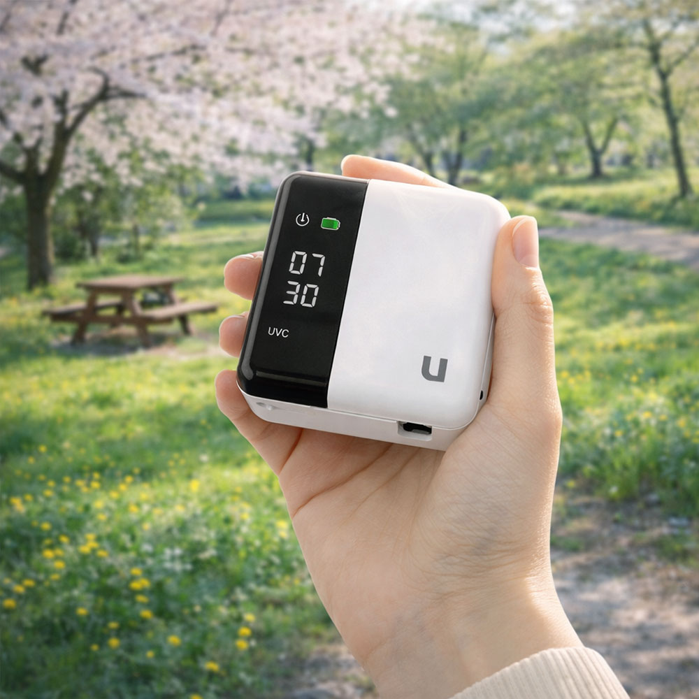유토렉스 UV-C살균 히팅송풍건조살균 벽걸이 휴대용 무선칫솔살균기 클린핏 화이트 1+1 - 상세 이미지 2