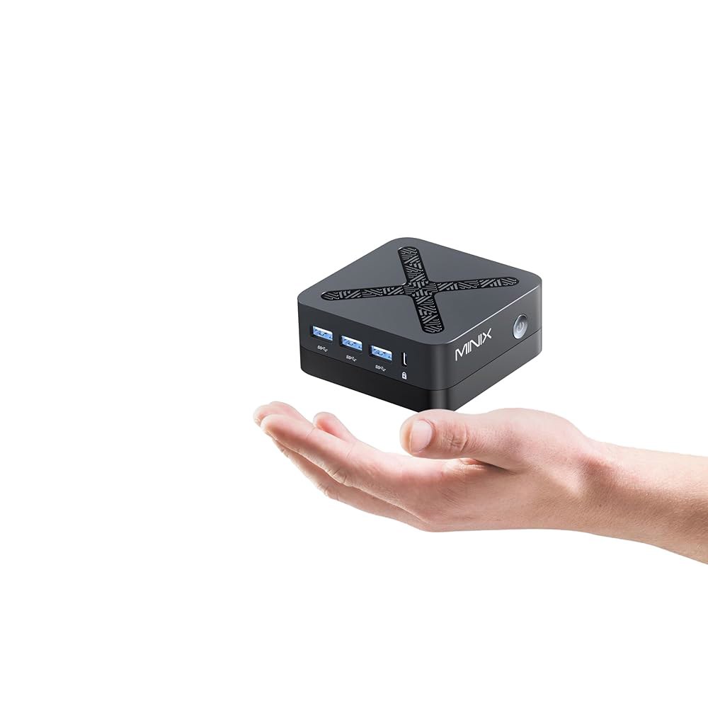 MINIX NEO Z95 미니 PC, 전원 컴퓨터/4K 사이니지용 인텔 디스플레이 SSD, 홈 LPDDR5X 16GB 듀얼 디지털 트리플 12세대 오피스, NVMe 비즈니스 RAM - 상품 이미지