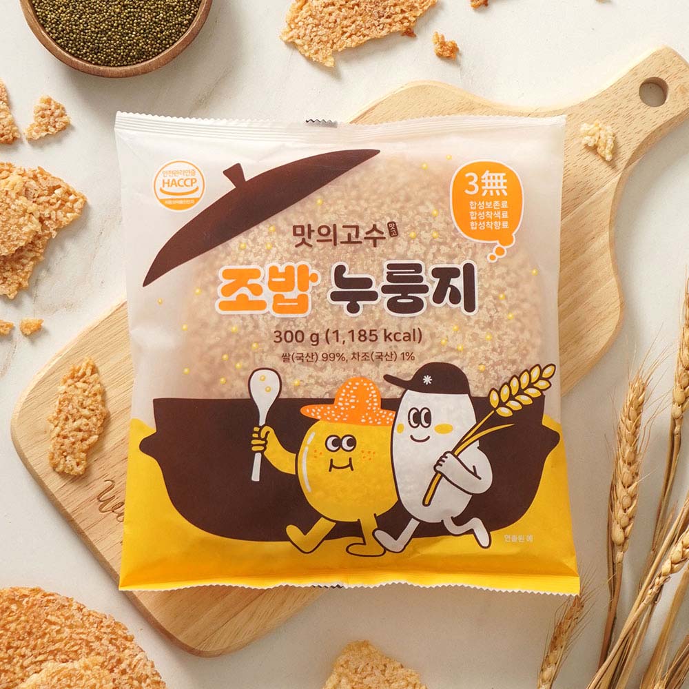 누룽지 전통 가마솥 차조 누릉지 300g, 3개 - 상품 이미지
