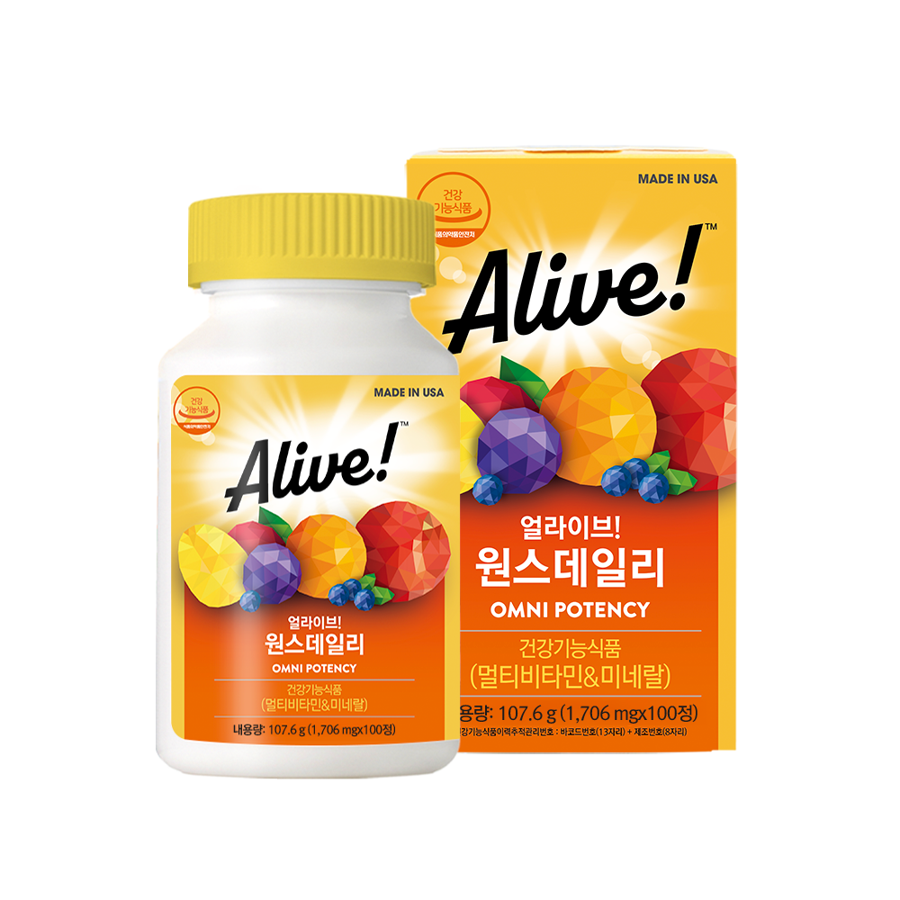 얼라이브 원스데일리 멀티 종합 온가족 비타민 100정, 1개
