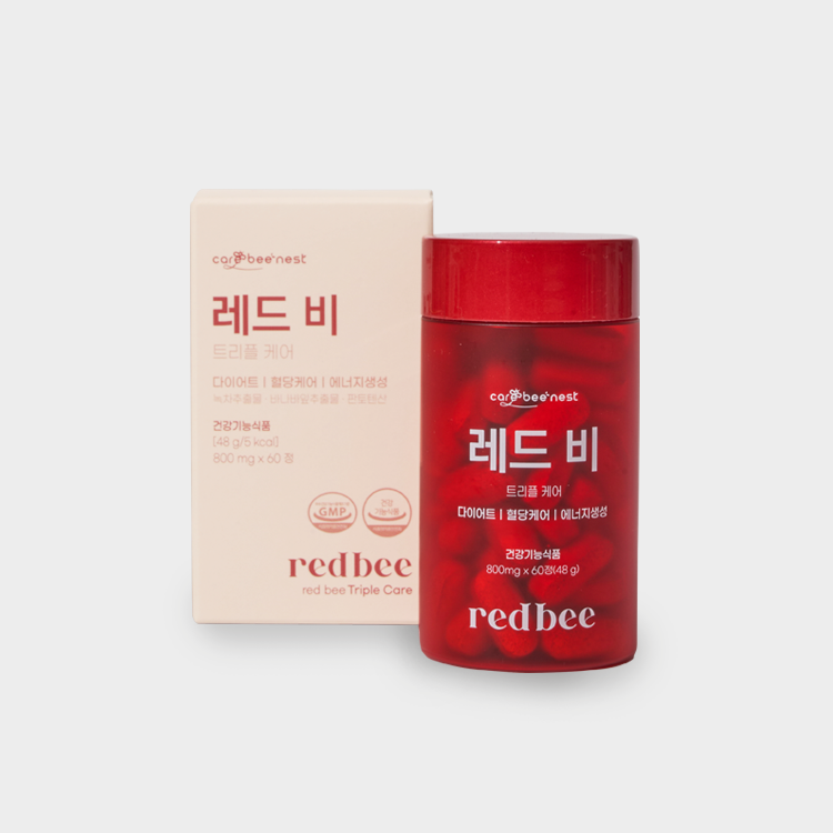 케어비네스트 레드비 카테킨 녹차추출물 400mg 바나바잎 체지방 혈당케어 60정, 3개 - 상세 이미지 3