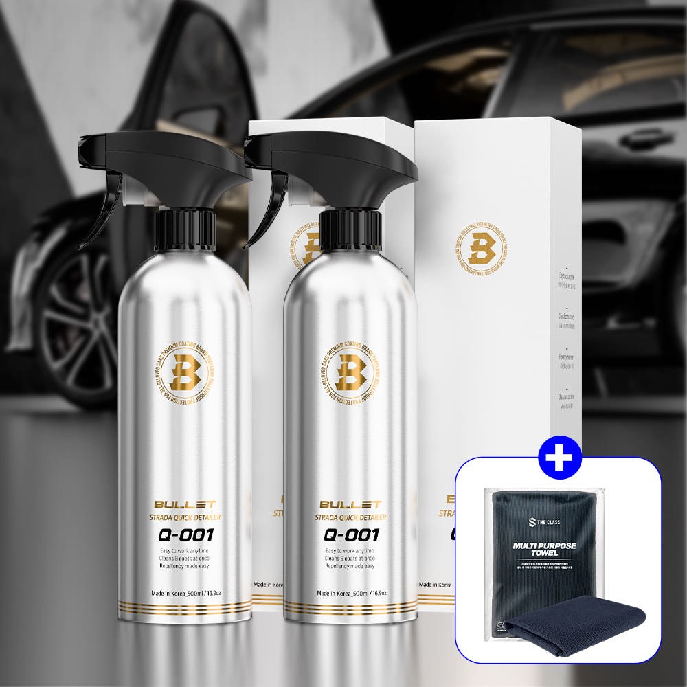불렛 Q001 스트라다 퀵디테일러 물왁스 자동차 광택제 500ml, 2개 가격 비교 THECLASS 더 클래스 불렛 Q001 스트라다 퀵디테일러 물왁스 자동차 광택제 500ml, 2개