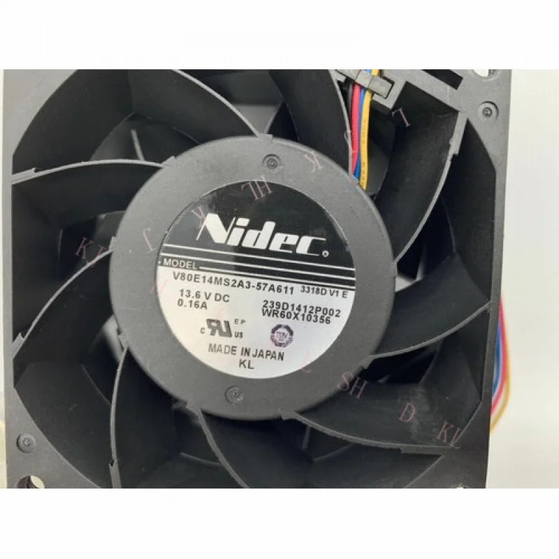 NIDEC V80E14MS2A7A611 GE WR60X10356 DC13.6V 0.16A 팬 Z88 239D1412P002N