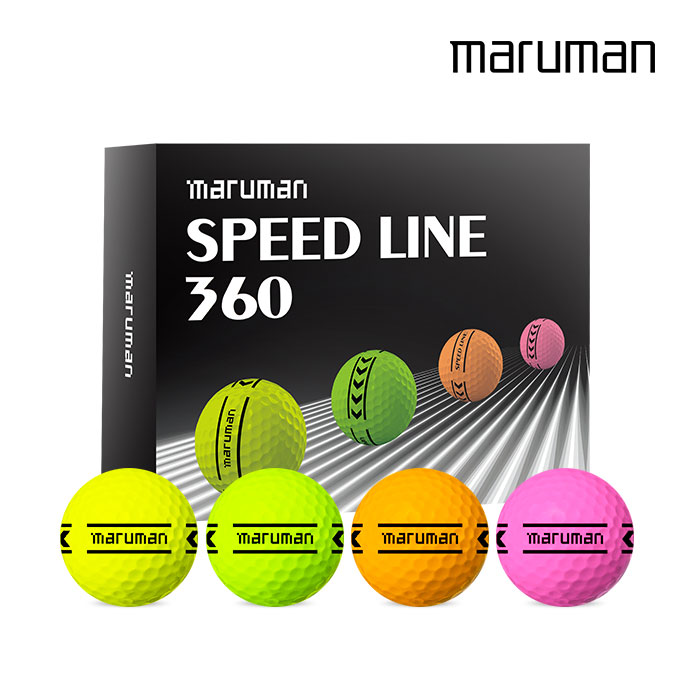 마루망 2024 스피드 라인 360 골프볼 2피스 - 메인 이미지