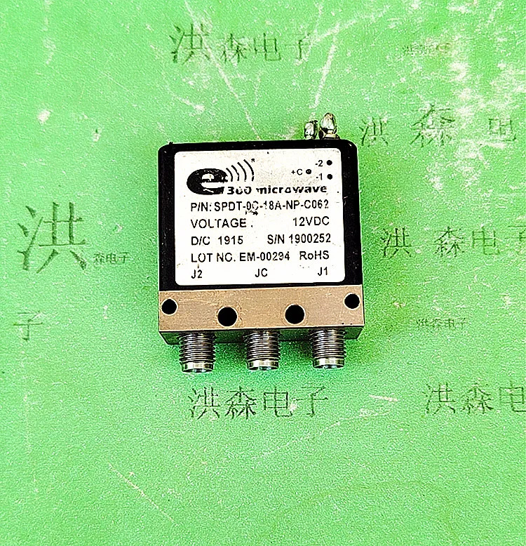 e360 SPDT-0C-18A-NP-C062 12V 18GHz SPDT RF SMA 마이크로파 동축 스위치